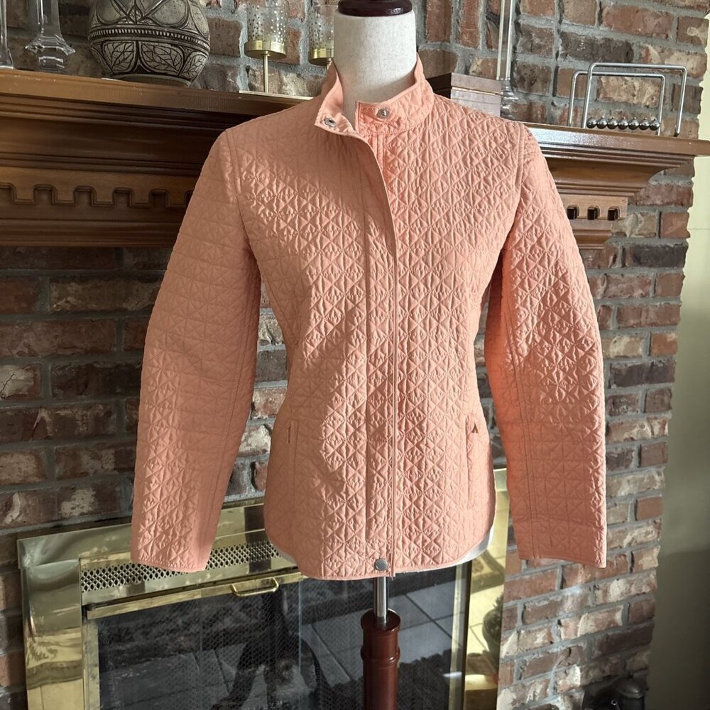 Talbots Petite Thin Peach Spring Jacket Size 2 Petite Quilted